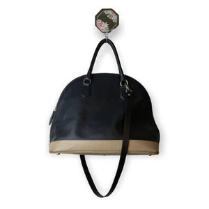 Gianni  Notaro Italian Leather Black & Tan Bag